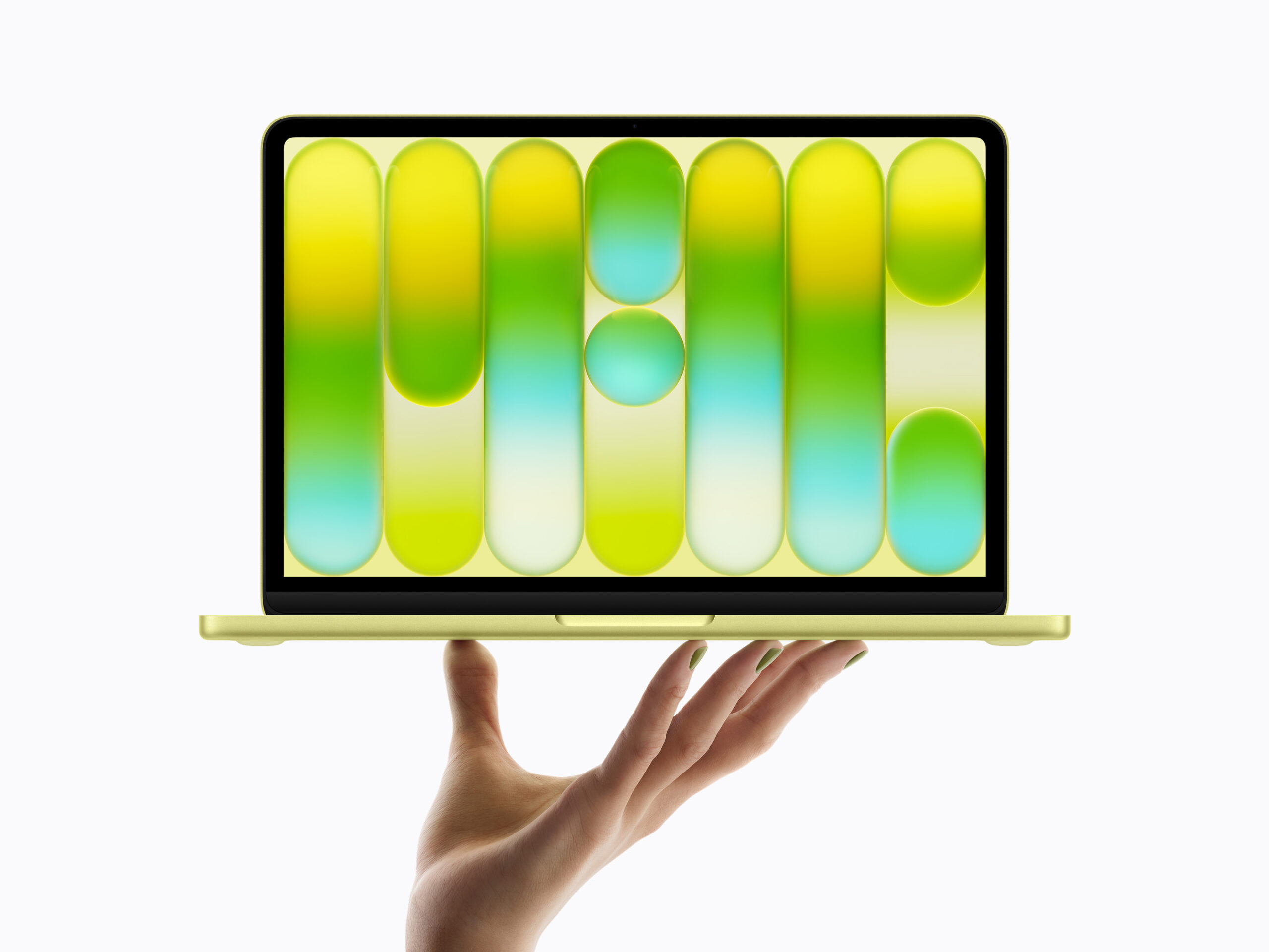 MacBook Neo in citrus colour.