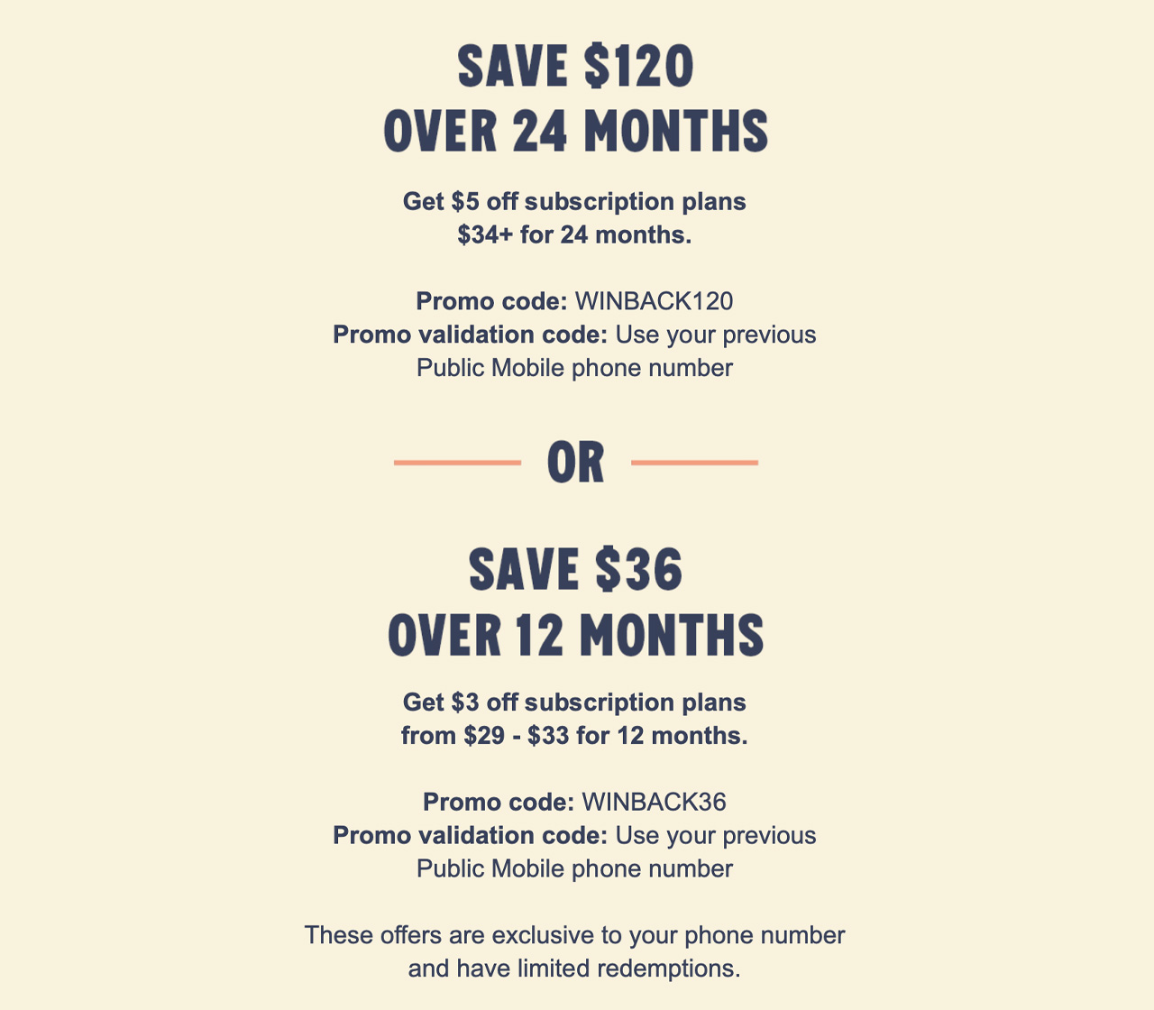 Public Mobile winback deal.