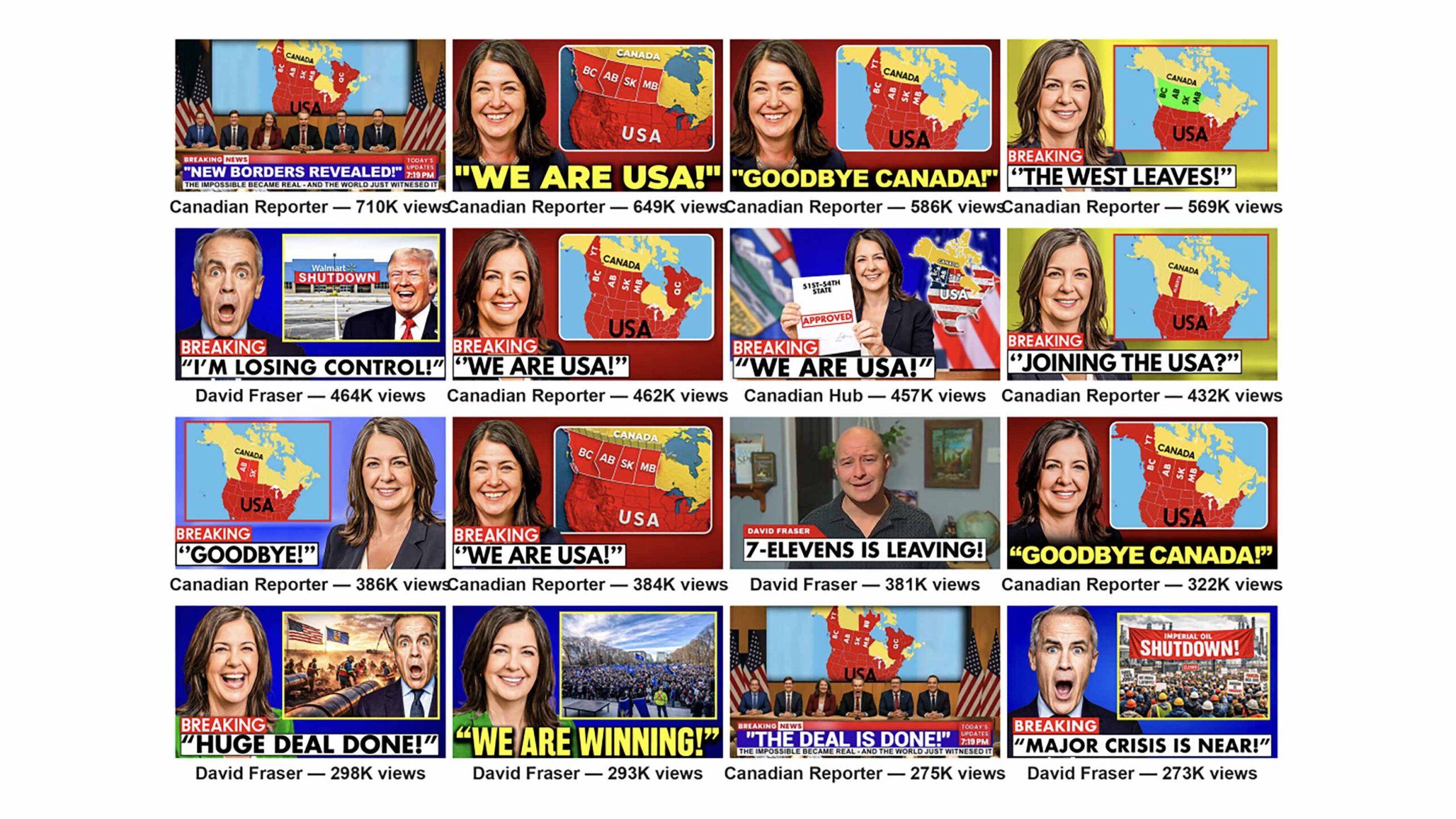 Fake political videos YouTube