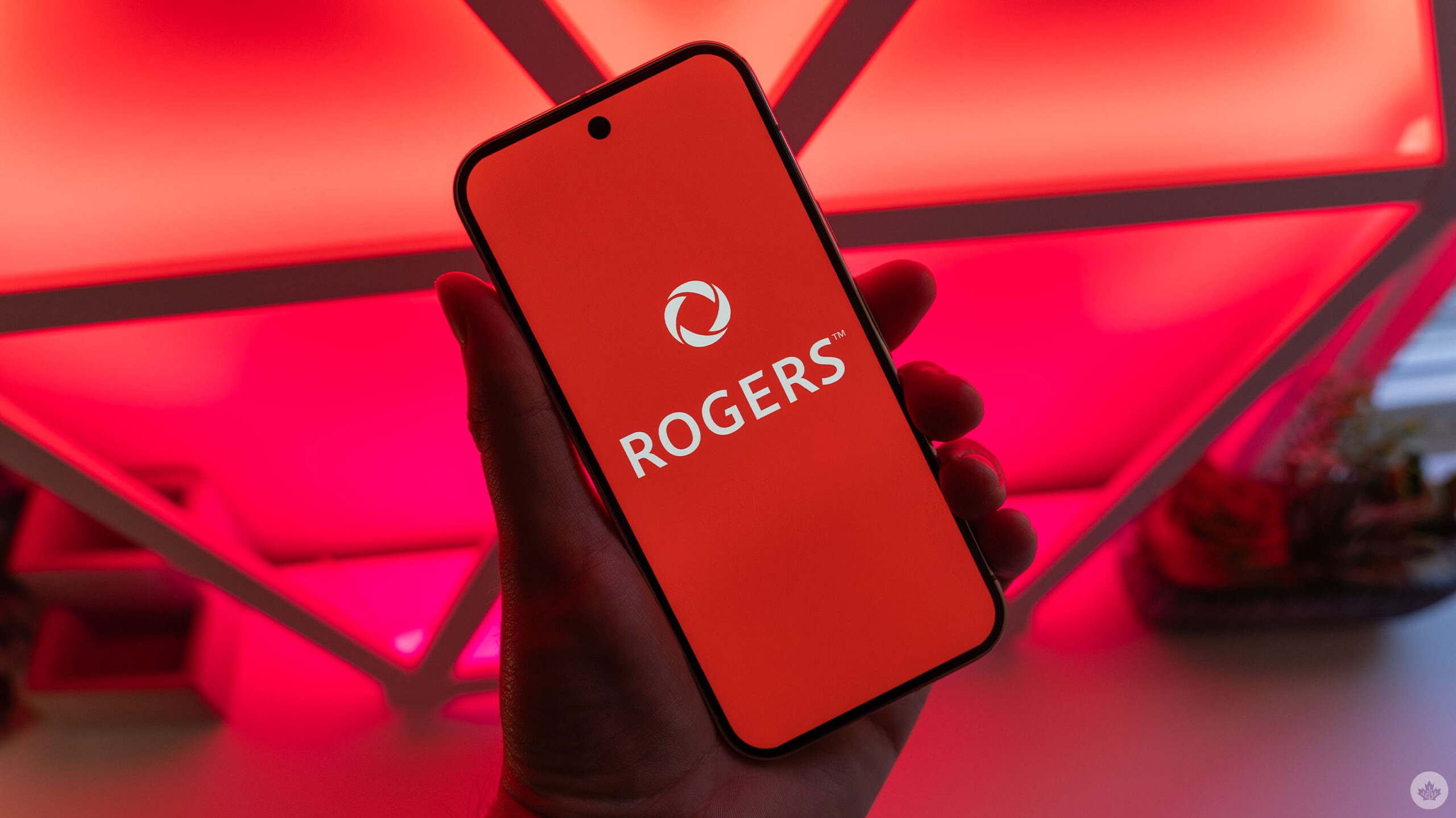 Rogers logo on a smartphone.