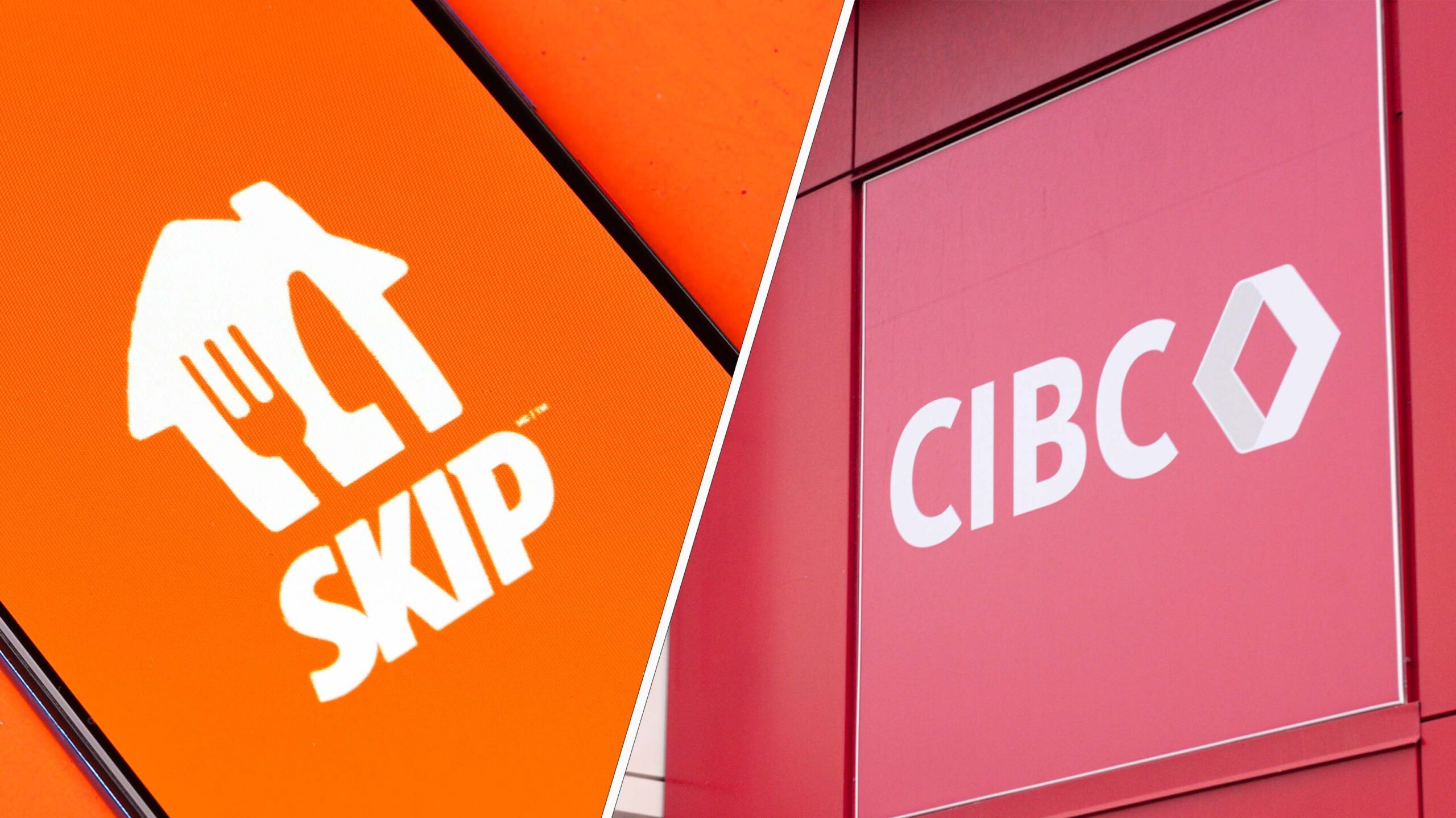 Skip and CIBC logos, assembled from Shutterstock images.