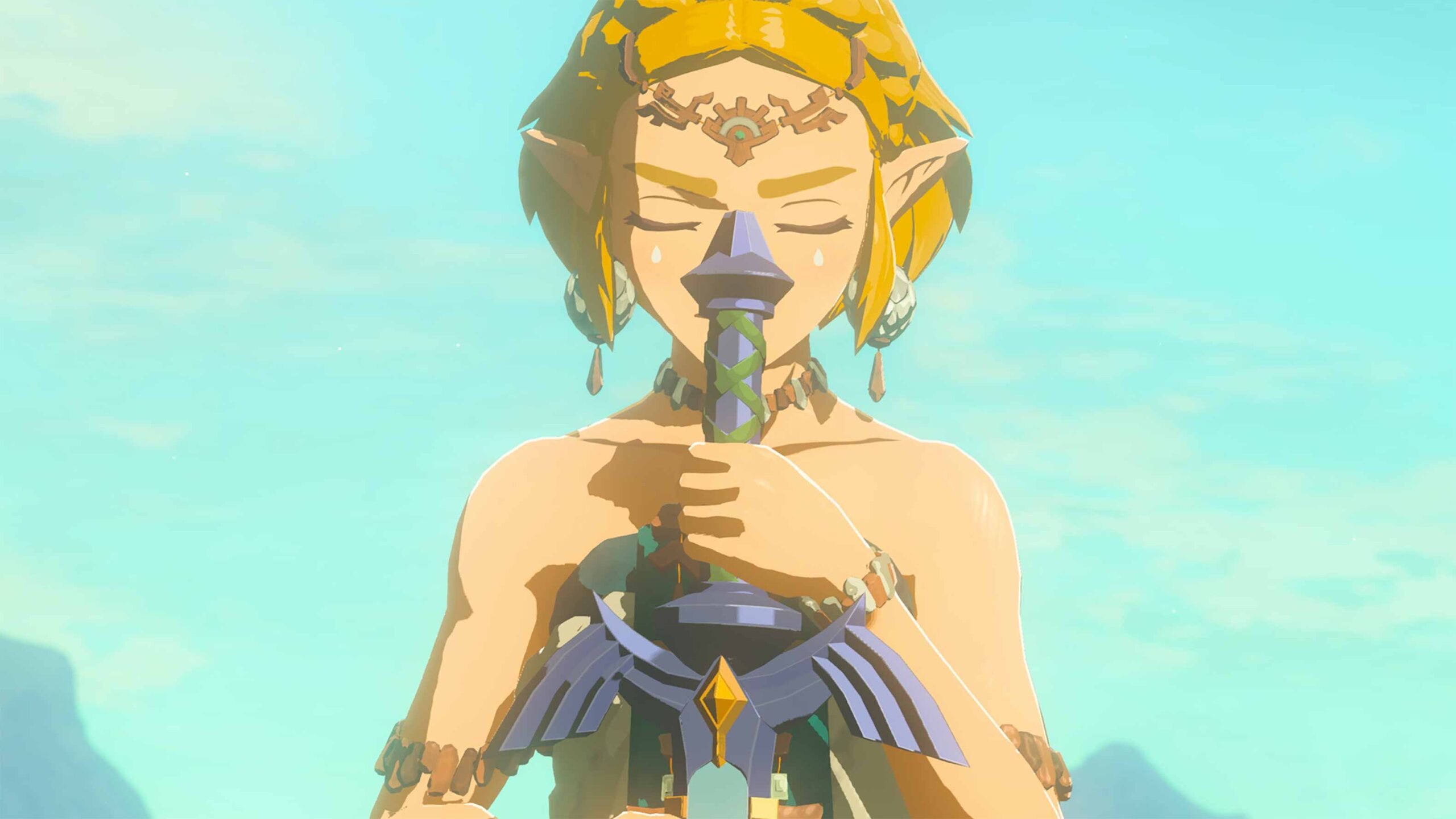 Zelda Tears of the Kingdom with Master Sword