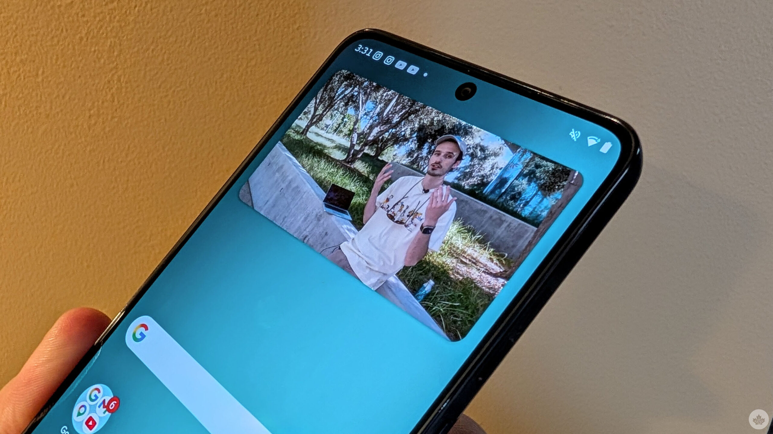 YouTube's picture-in-picture feature.
