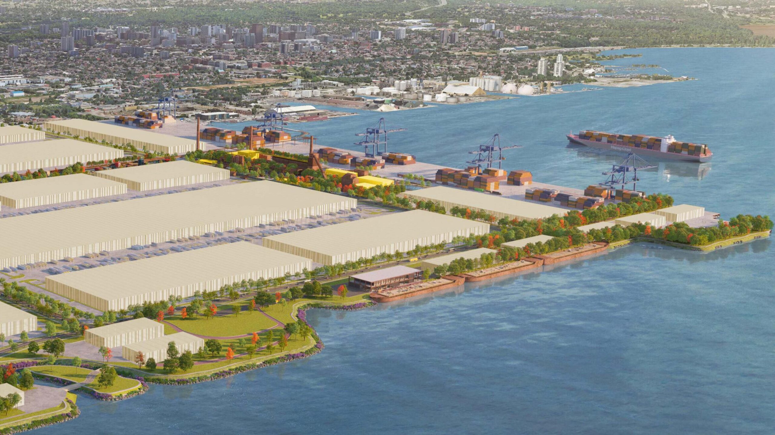 Slate's render of the Steelport data centre project.