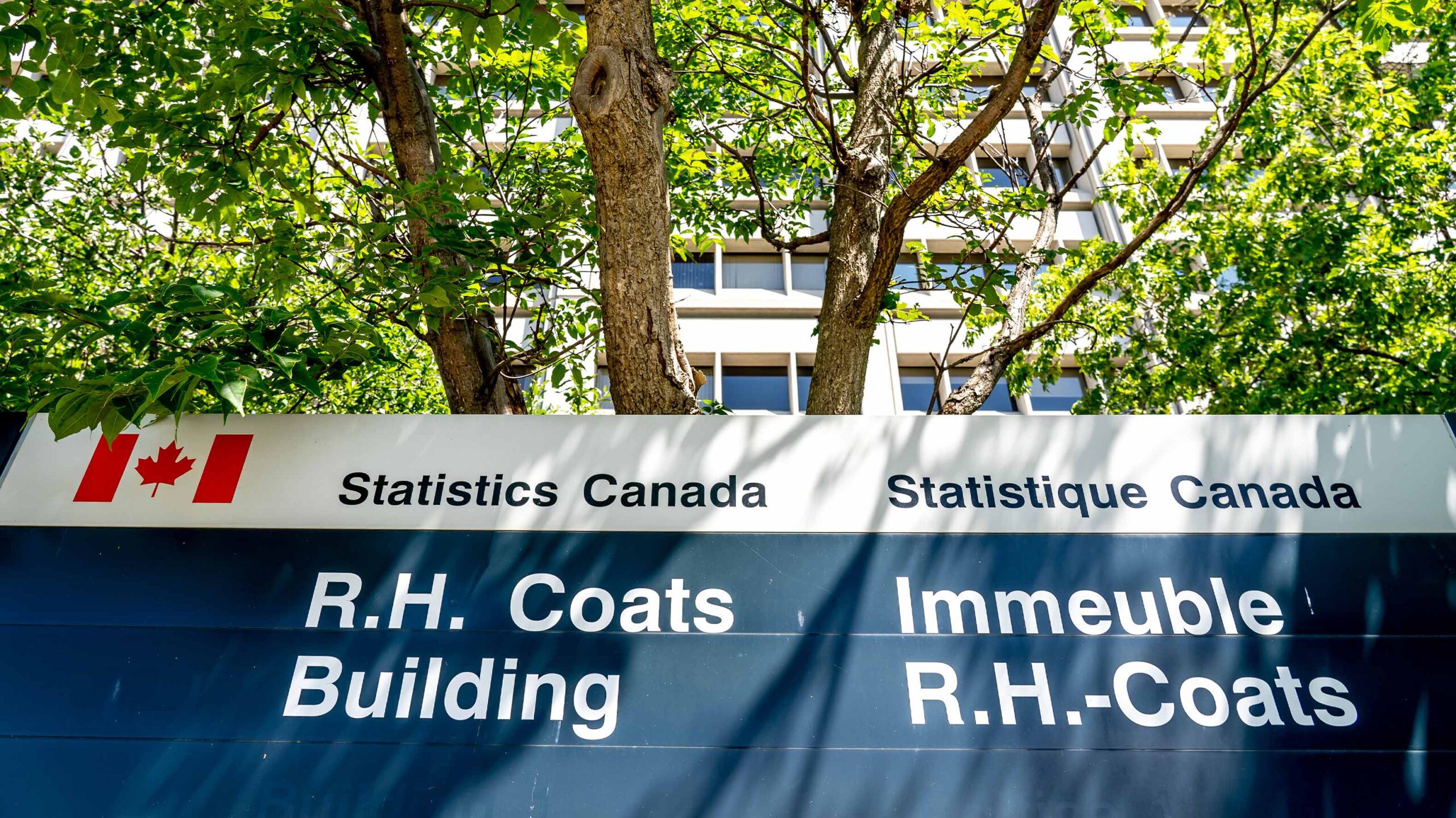 Statistics Canada sign.