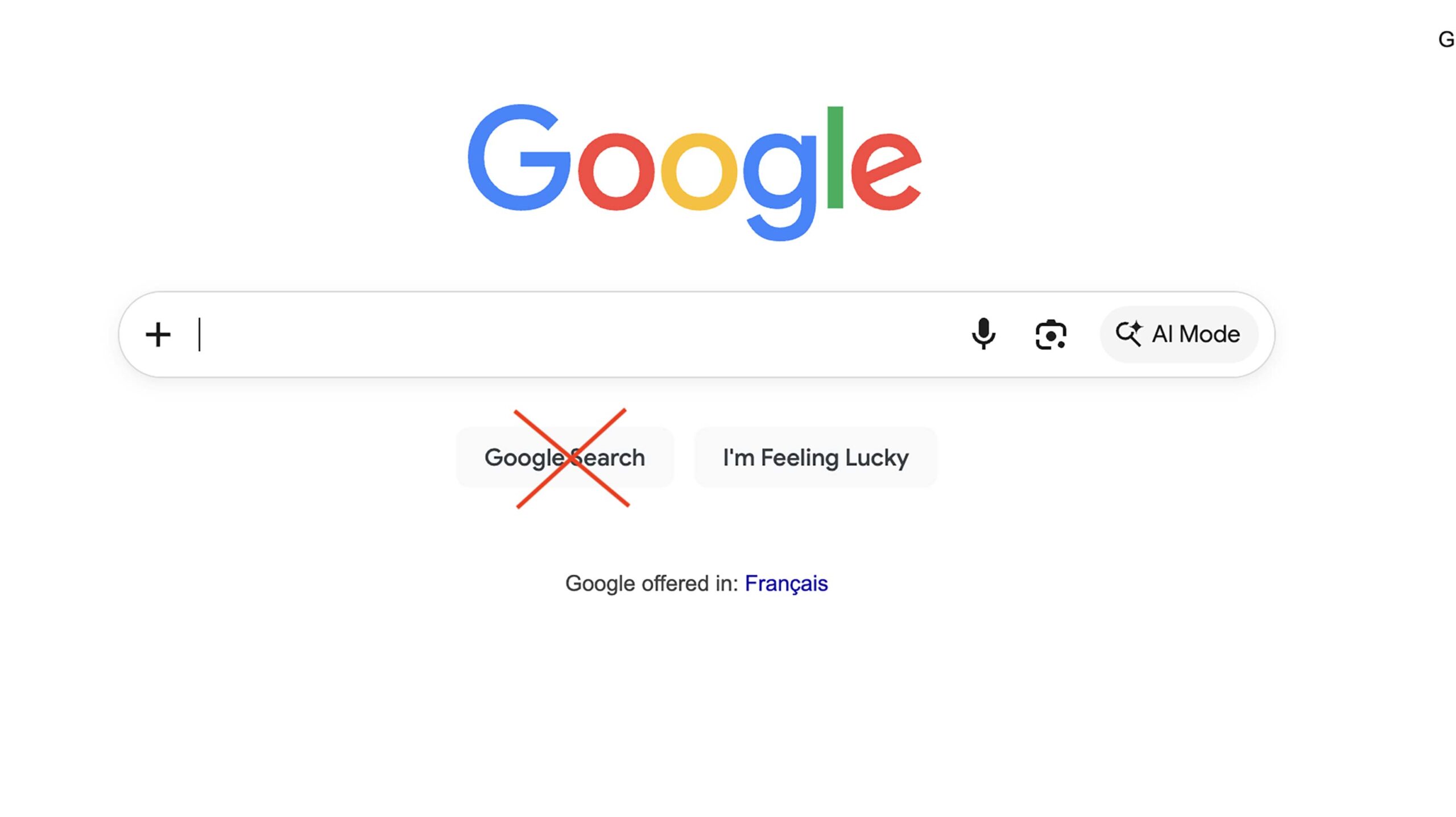 Google Search dead edit