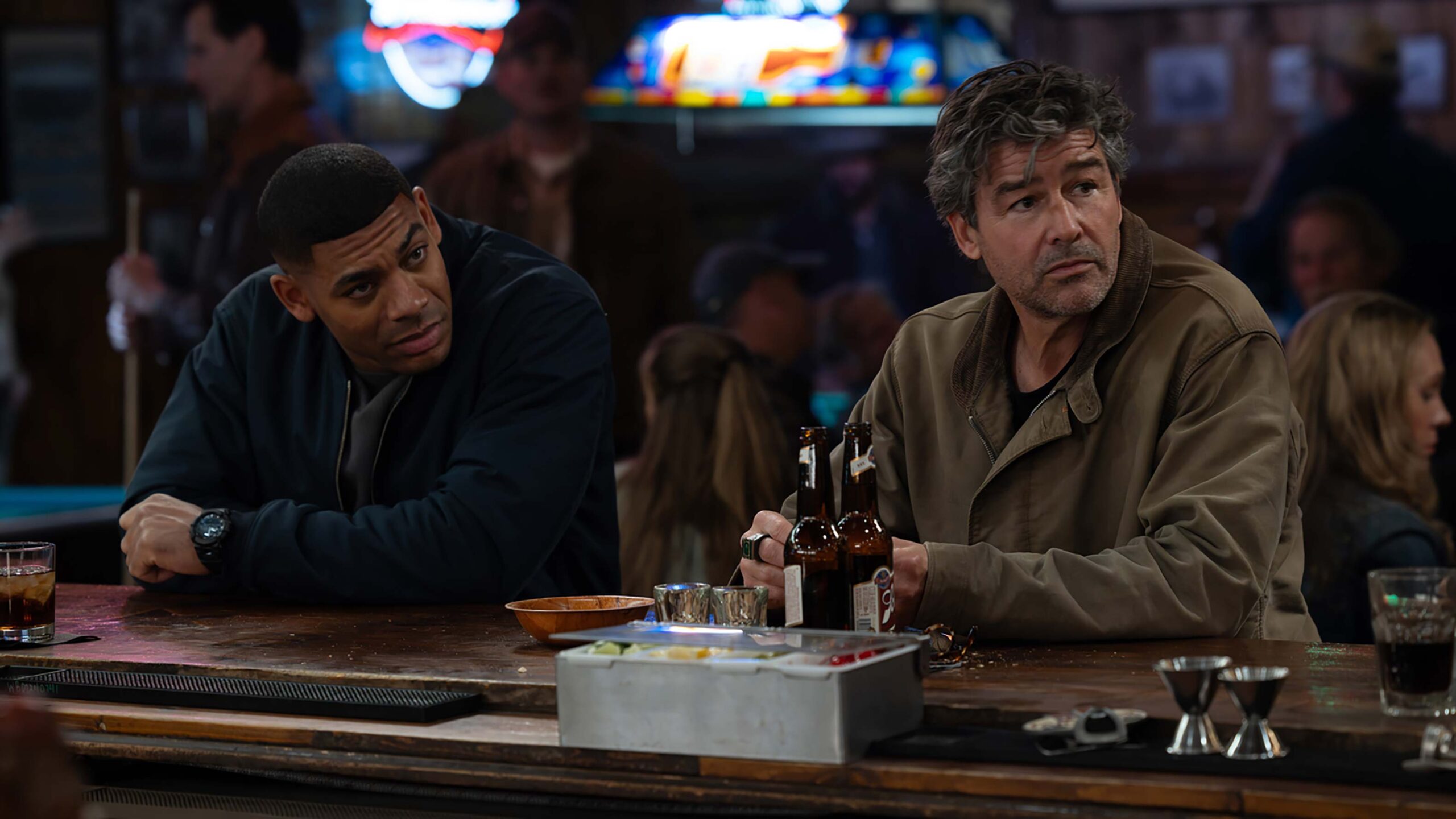 Lanterns Aaron Pierre and Kyle Chandler