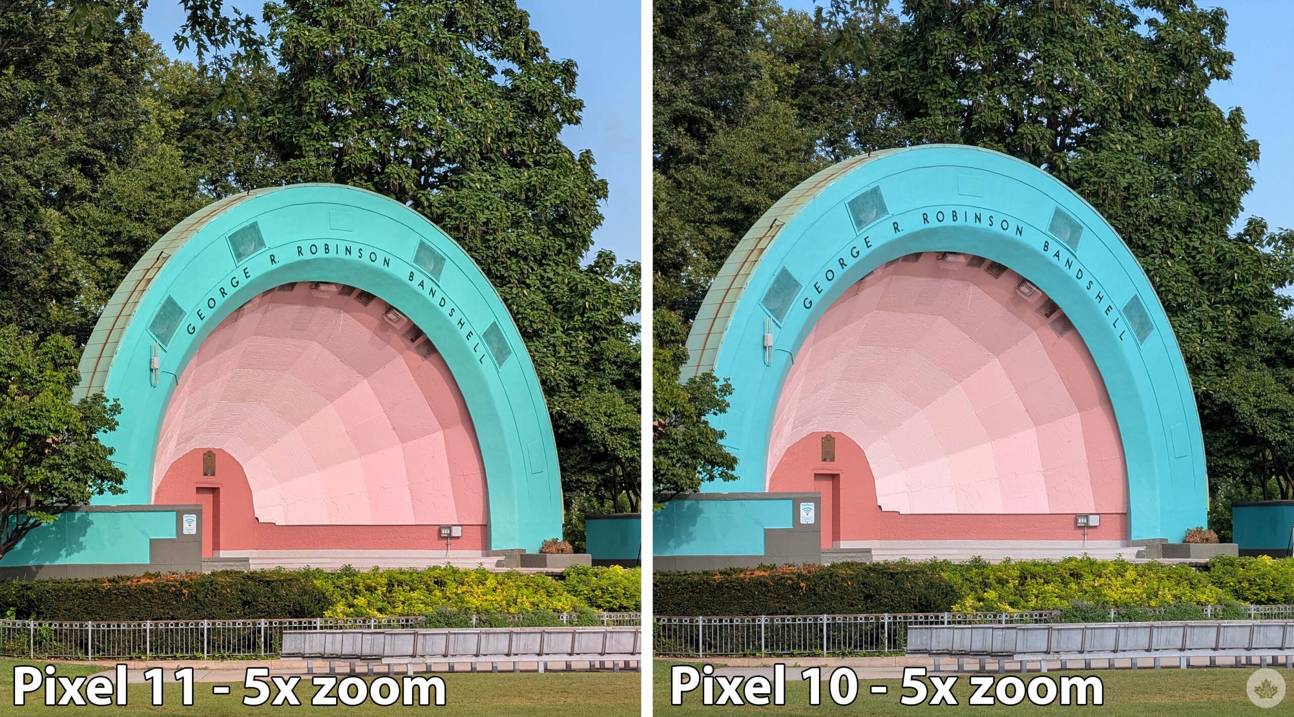 Pixel 11 and Pixel 10 telephoto comparison.
