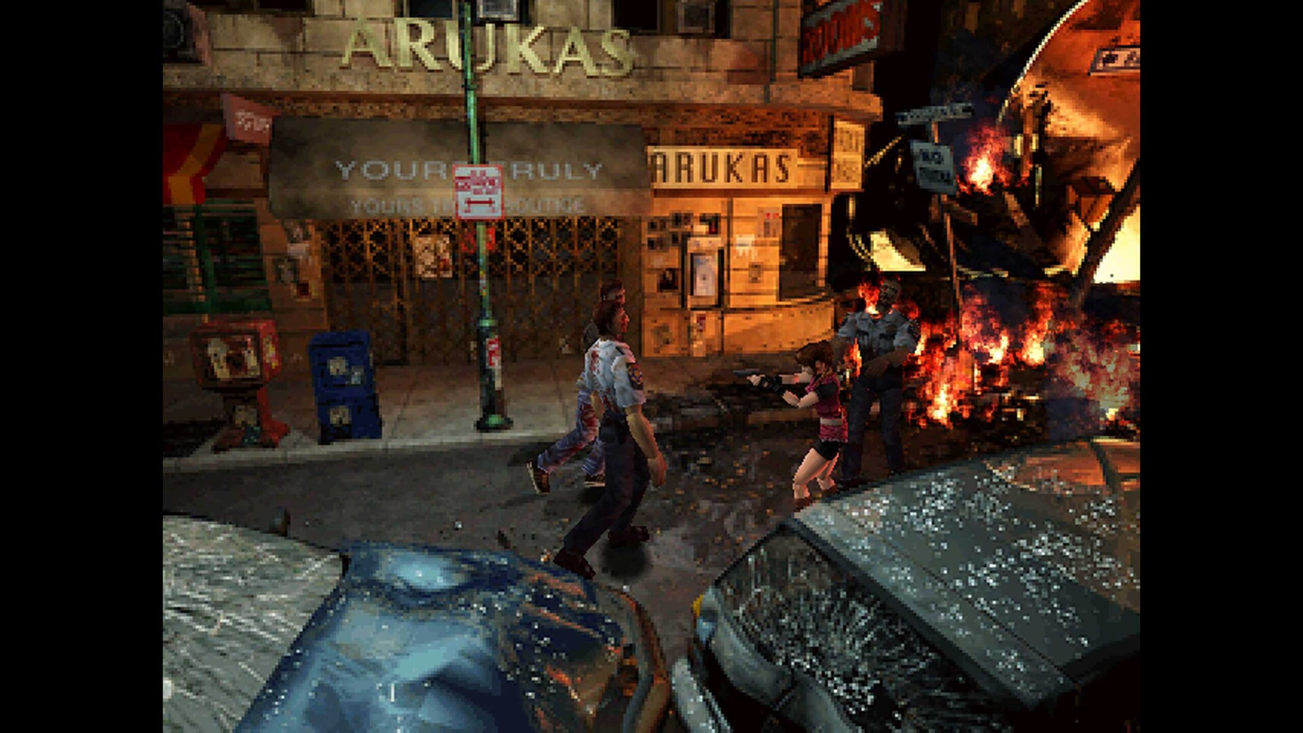 Resident Evil 2 1998 Claire vs. zombies