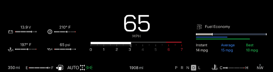 General Motors New UI Gauge Cluster