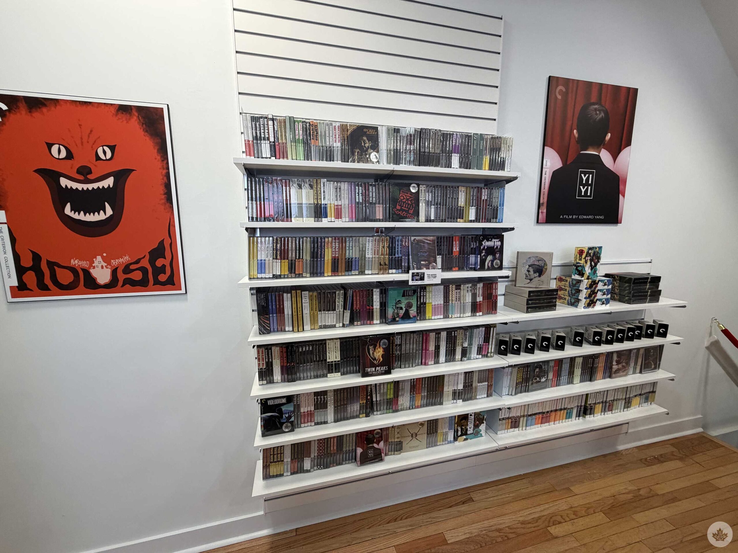 Criterion Cinema Cellar movie shelves