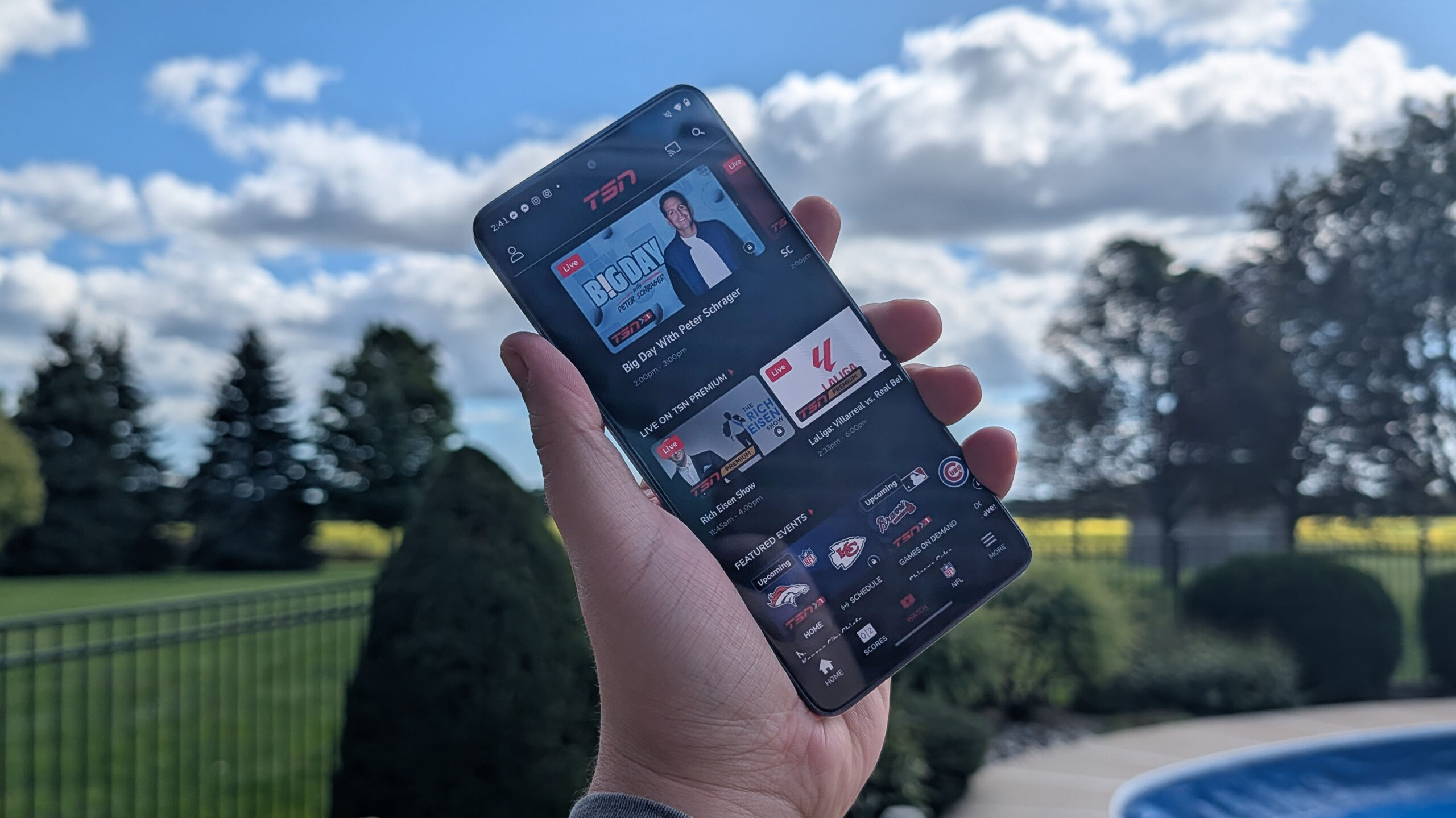 TSN app on a smartphone.