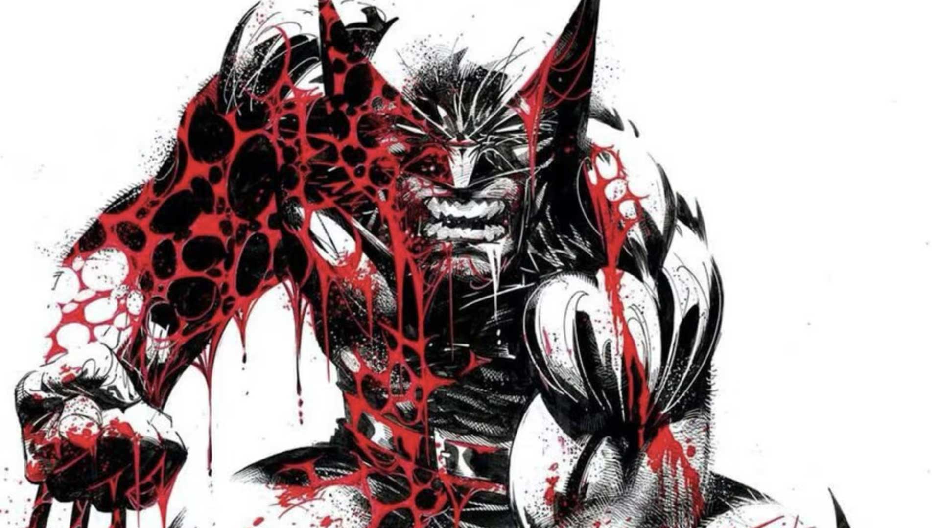 Wolverine Black White Blood